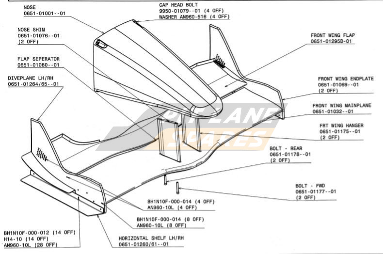 NOSE/WING ASSEMBLY